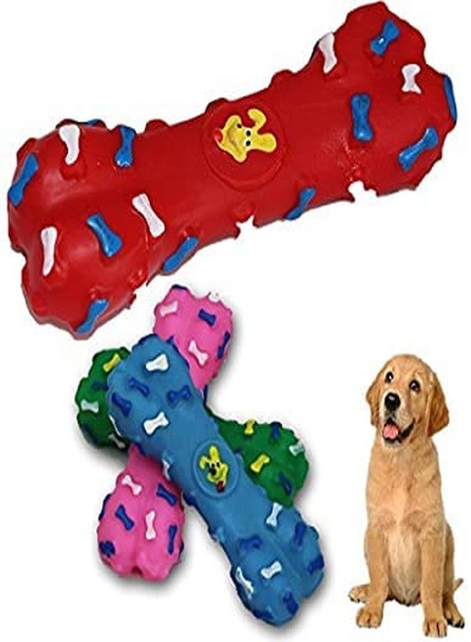 Pups&Pets ألعاب بلاستيكية تفاعلية ملونة على شكل عظمة تصدر صوتاً عند الضغط عليها، من إنتاج Pups&Pets، غير سامة، مزودة بصافرة، مناسبة للكلاب والجراء والقطط. - Image 4